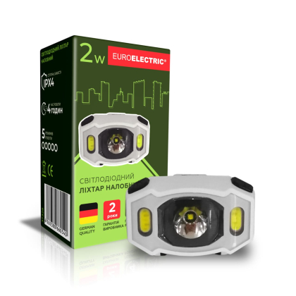 EUROELECTRIC Світлодіодний ліхтар налобний 2W, Euroelectric, HL-2W(EE)