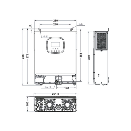 EUROELECTRIC Інвертор сонячний автономний 3000W, Euroelectric, Inverter-3000W(S)