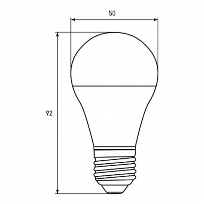 LED Лампа EUROLAMP А50-7W-E27-4000K, Eurolamp, LED-A50-07274(P)