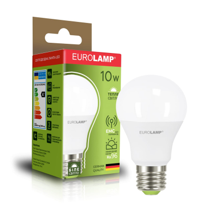 LED Лампа EUROLAMP А60-10W-E27-3000K (EURO), Eurolamp, LED-A60-10273(EURO)