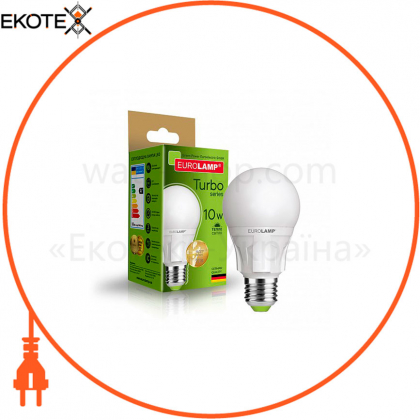 Класична світлодіодна EUROLAMP LED Лампа TURBO А60 10W E27 3000K
