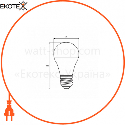 Класична світлодіодна EUROLAMP LED Лампа TURBO А60 10W E27 4000K