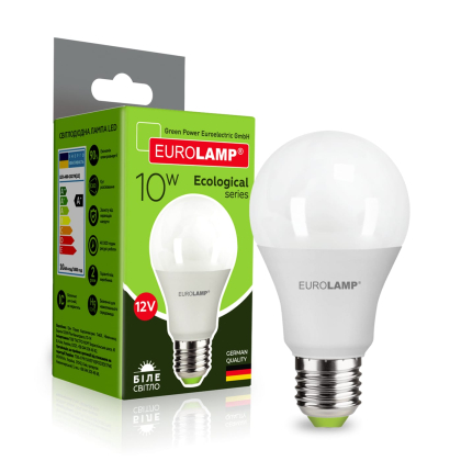 LED Лампа низьковольтна EUROLAMP А60-10W-12V-E27-4000K, Eurolamp, LED-A60-10274(12)