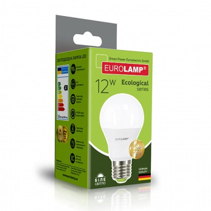 LED Лампа EUROLAMP А60-12W-E27-4000K, Eurolamp, LED-A60-12274(P)