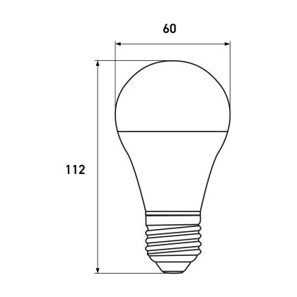 LED лампа з датчиком руху EUROELECTRIC A60-12W-E27-4000K, Euroelectric, LED-A60-12274(ST)