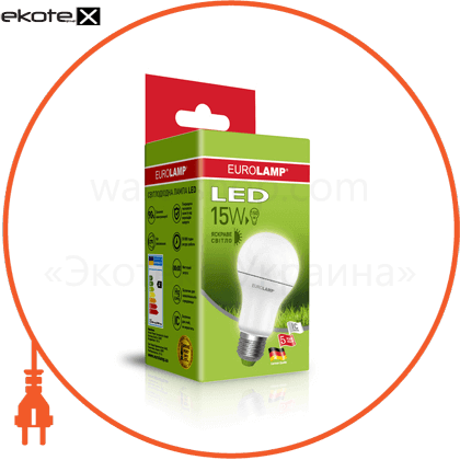 LED Лампа EUROLAMP ЕКО серія "D" А60 15W E27 4000K, Eurolamp, LED-A60-15274(D)