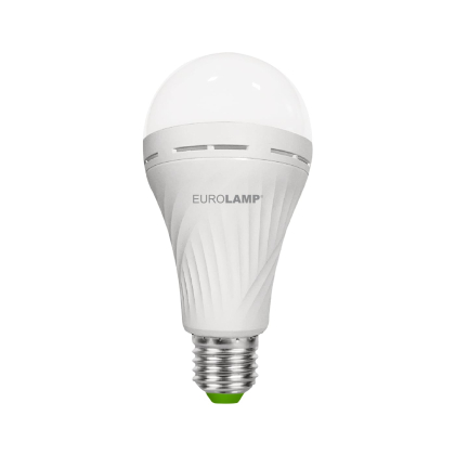LED Лампа з акумулятором EUROLAMP А70-12W-E27-4500K, Eurolamp, LED-A70-12274(EM)