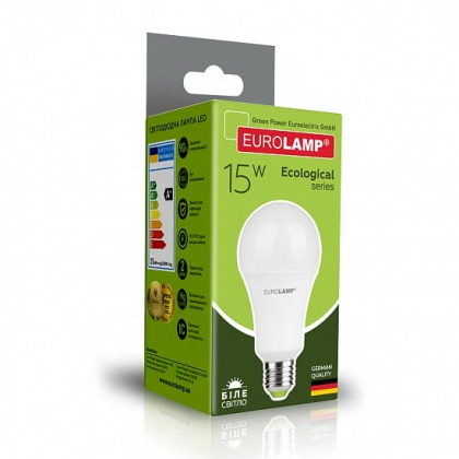 LED Лампа EUROLAMP А70-15W-E27-4000K, Eurolamp, LED-A70-15274(P)
