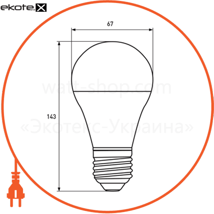LED Лампа EUROLAMP ЕКО серія "D" А70 20W E27 4000K, Eurolamp, LED-A70-20274(D)