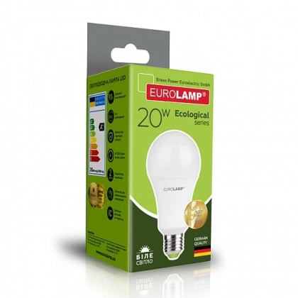 LED Лампа EUROLAMP А75-20W-E27-4000K, Eurolamp, LED-A75-20274(P)