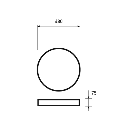 LED Світильник з пультом керування Bright Circle 95W-3000-6500K EUROLAMP, Eurolamp, LED-ALR-95W-T30