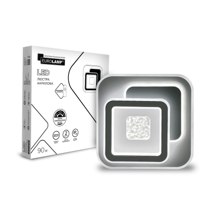 EUROLAMP LED Люстра світлодіодна акрилова квадратна A62 90W 3000-6500K, Eurolamp, LED-ALS-90-A62