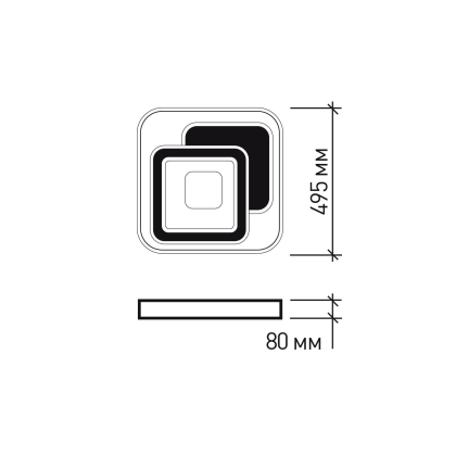 EUROLAMP LED Люстра світлодіодна акрилова квадратна A62 90W 3000-6500K, Eurolamp, LED-ALS-90-A62