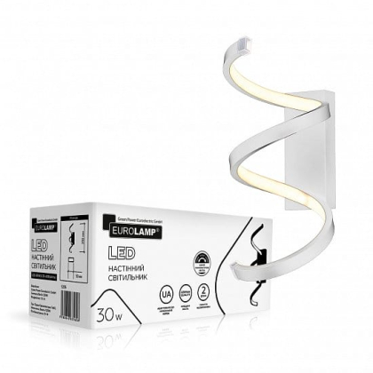 Світильник настінний LED EUROLAMP акриловий A38 30W 3000-6500K білий, Eurolamp, LED-BRAS-30-A38(white)