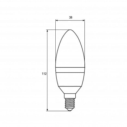 LED Лампа EUROELECTRIC CL-6W-E14-4000K, Euroelectric, LED-CL-06144(EE)