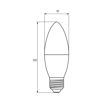 LED Лампа EUROLAMP CL-6W-E27-3000K, Eurolamp, LED-CL-06273(P)