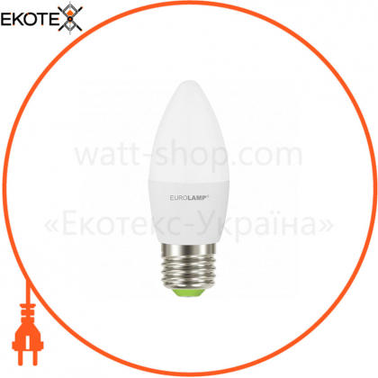 Светодиодная EUROLAMP LED Лампа "Свеча" ЕURO 6W E27 3000K