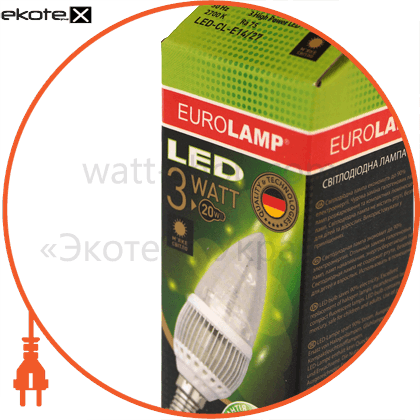 Eurolamp LED-CL-E14/27 led лампа candle 3w e14 2700k eurolamp
