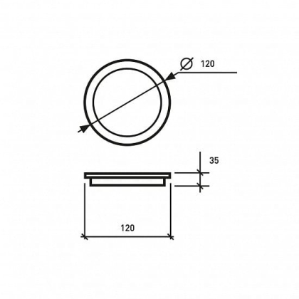 Світлодіодний EUROLAMP LED Світильник круглий Frameless Downlight 19W 5000K, Eurolamp, LED-DLR-19/5
