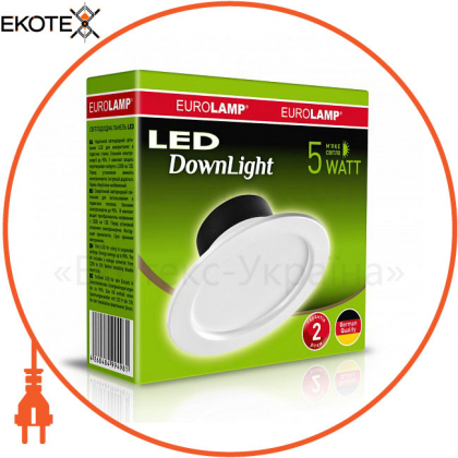 EUROLAMP LED Світильник круглий Downlight Exclusive 5W 3000K (60), Eurolamp, LED-DLR-5/3