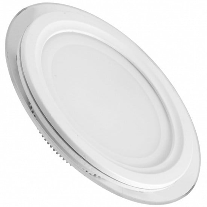 Світлодіодний EUROLAMP LED Світильник круглий DownLight 6W 3000K (скло), Eurolamp, LED-DLR-6/3(glass)