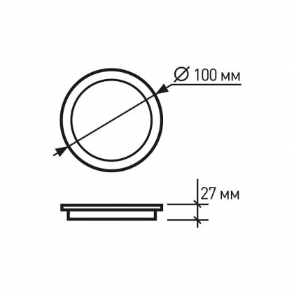 Світлодіодний EUROLAMP LED Світильник круглий DownLight 6W 3000K (скло), Eurolamp, LED-DLR-6/3(glass)