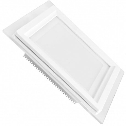 LED Світильник квадратний врізний 6W-3000K (скло) EUROLAMP, Eurolamp, LED-DLS-6/3(glass)