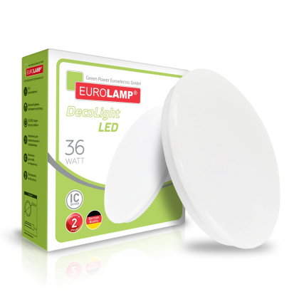 LED Світильник круглий накладний 36W-4000K EUROLAMP, Eurolamp, LED-ENLR-36/4(F)new