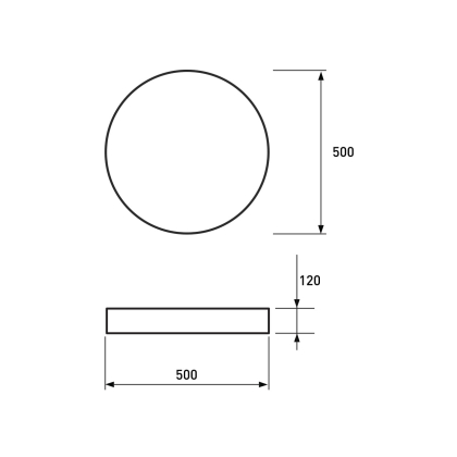 LED Світильник круглий накладний 36W-4000K EUROLAMP, Eurolamp, LED-ENLR-36/4(F)new