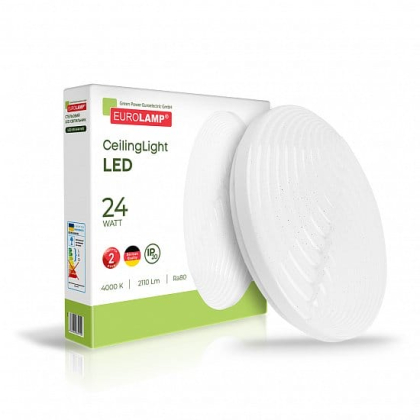 LED Світильник круглий накладний Undulate 24W-4000K EUROLAMP, Eurolamp, LED-ER-24W-N31