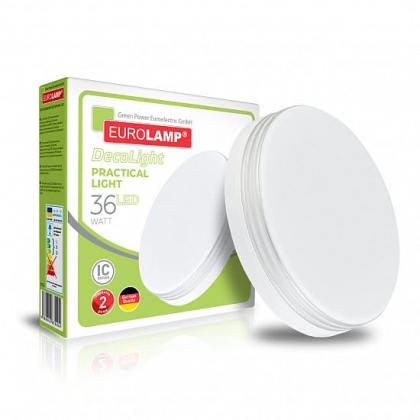 Світлодіодний LED Світильник EUROLAMP круглий накладний Practical light N26 36W 4000K, Eurolamp, LED-ER-36W-N26