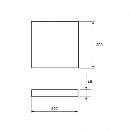 LED Світильник квадратний накладний Practical light 48W-4000K EUROLAMP, Eurolamp, LED-ES-48W-N26