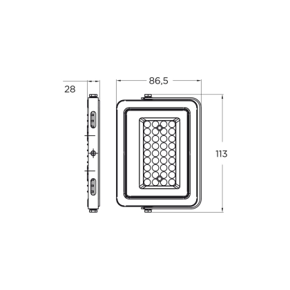 Світлодіодний EUROLAMP LED SMD Прожектор чорний з радіатором 30W 6500K, Eurolamp, LED-FL-30(B)