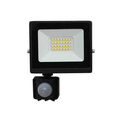 EUROLAMP LED Прожектор чорний з датчиком руху 30W 6500K, Eurolamp, LED-FL-30/65(sensor)