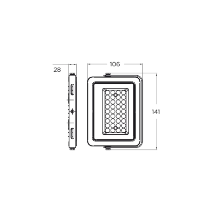 Світлодіодний EUROLAMP LED SMD Прожектор чорний з радіатором 50W 6500K, Eurolamp, LED-FL-50(B)