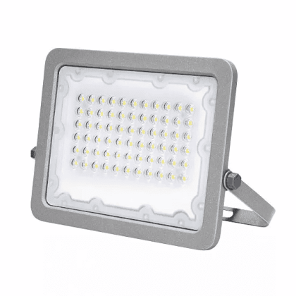 Світлодіодний EUROLAMP LED SMD Прожектор сірий з радіатором 50W 5000K, Eurolamp, LED-FL-50(gray)