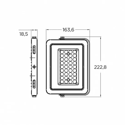 Світлодіодний EUROLAMP LED SMD Прожектор сірий з радіатором 50W 5000K, Eurolamp, LED-FL-50(gray)