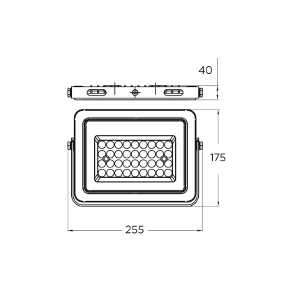 EUROLAMP SMD LED прожектор чорний з радіатором 50W 6500K, Eurolamp, LED-FL-50/65(black)