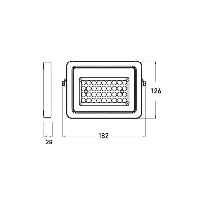 EUROLAMP LED Прожектор чорний з датчиком руху 50W 6500K, Eurolamp, LED-FL-50/65(sensor)