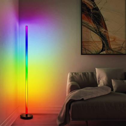 LED Торшер підлоговий 15W RGB  DC12V чорний EUROLAMP, Eurolamp, LED-FLD-15W(RGB)B