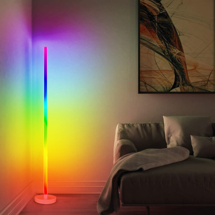 LED Торшер підлоговий 15W RGB  DC12V білий EUROLAMP, Eurolamp, LED-FLD-15W(RGB)W