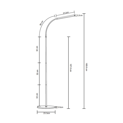 EUROLAMP LED торшер підлоговий N1 7W 5000K dimmable білий, Eurolamp, LED-FLD1-7W(white)
