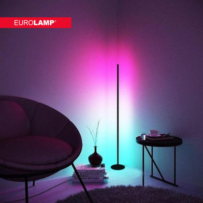 EUROLAMP LED торшер підлоговий N2 25W 3000-6500K RGB з пультом ДК білий, Eurolamp, LED-FLD2-25W(RGB)