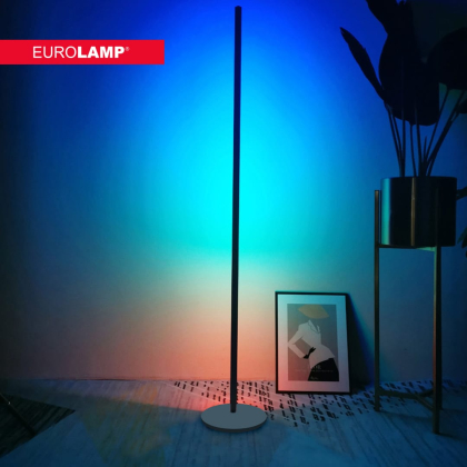 EUROLAMP LED торшер підлоговий N2 25W 3000-6500K RGB з пультом ДК білий, Eurolamp, LED-FLD2-25W(RGB)