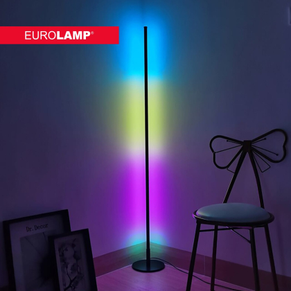 EUROLAMP LED торшер підлоговий N2 25W 3000-6500K RGB з пультом ДК білий, Eurolamp, LED-FLD2-25W(RGB)