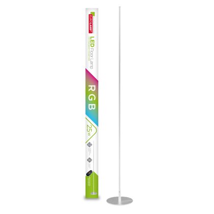 EUROLAMP LED торшер підлоговий N2 25W 3000-6500K RGB з пультом ДК білий, Eurolamp, LED-FLD2-25W(RGB)