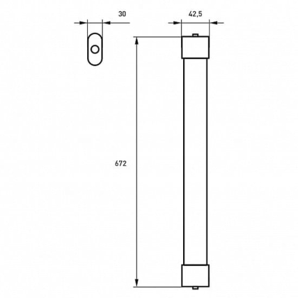 EUROLAMP LED Світильник лінійний IP65 18W 6500K (0.6m), Eurolamp, LED-FX(0.6)-18/65(slim)