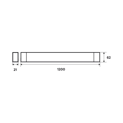 EUROLAMP LED Світильник лінійний 54W 6500K (1.2m), Eurolamp, LED-FX(1.2)-54/65