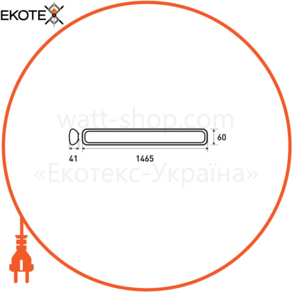 EUROLAMP LED Светильник линейный квадратный S IP65 45W 5000K (1.5m) (30)