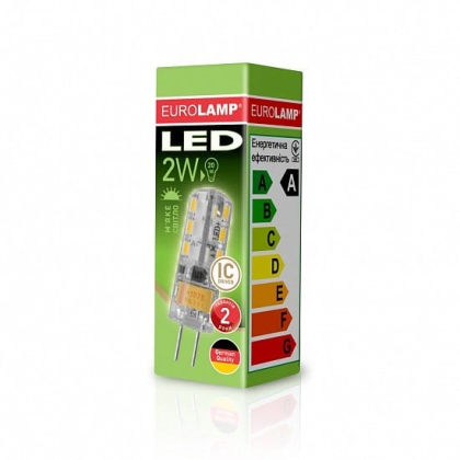 LED Лампа капсульна EUROLAMP силікон G4-2W-3000K-220V, Eurolamp, LED-G4-0227(220)